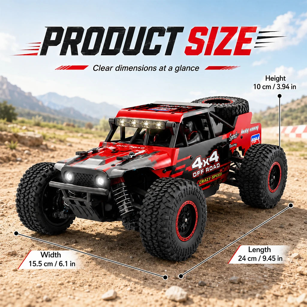ZNLYRION Brushless 4WD Off Road Monster Truck With LED Lights