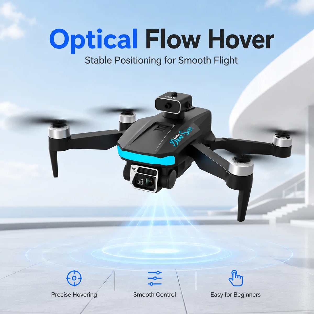 ZNLYRION Dual Camera Foldable RC Drone With Optical Flow Hover