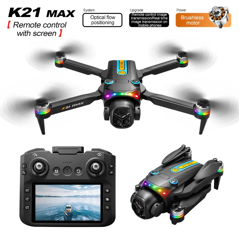 ZNLYRION K21MAX Foldable Brushless RC Drone With Screen Remote