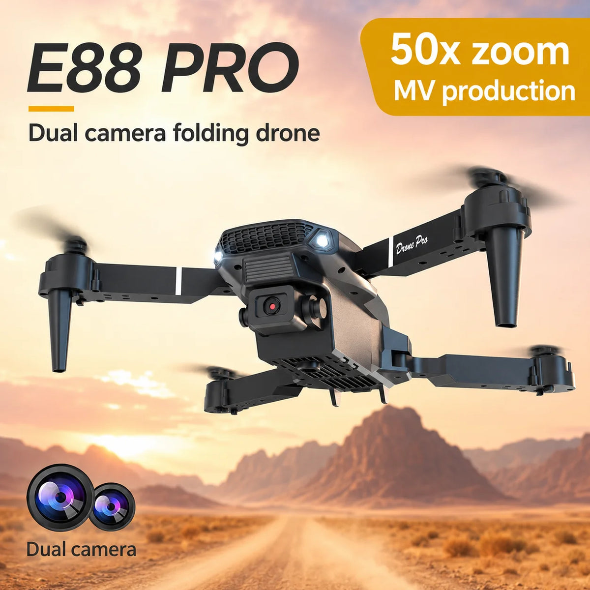 ZNLYRION 4K Dual Camera Foldable FPV Drone With Altitude Hold