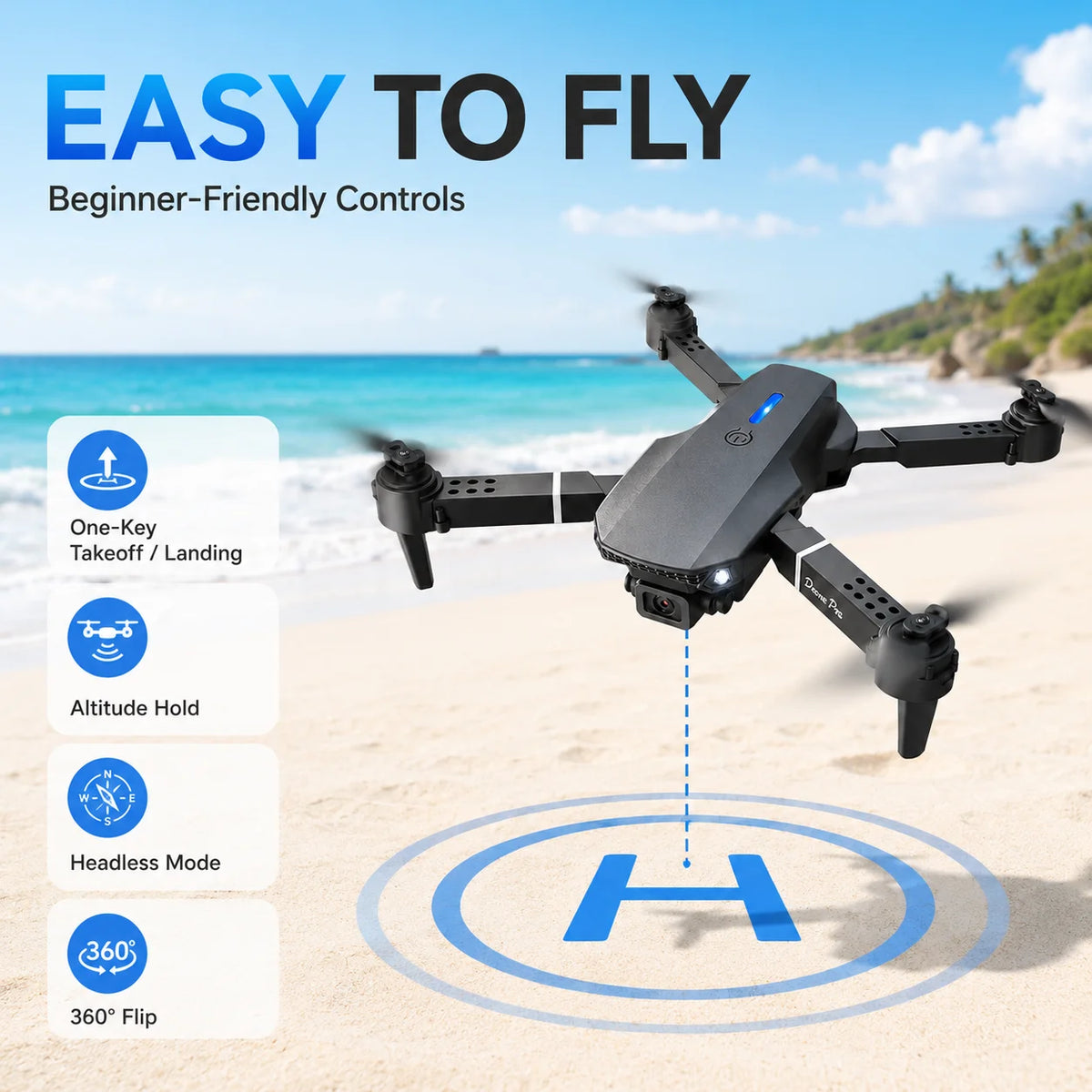 ZNLYRION 4K Dual Camera Foldable FPV Drone With Altitude Hold
