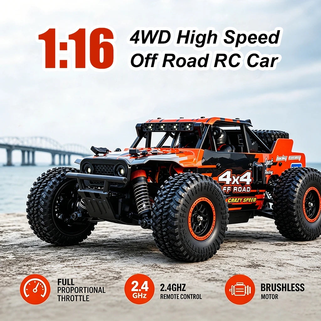 ZNLYRION Brushless 4WD Off Road Monster Truck With LED Lights
