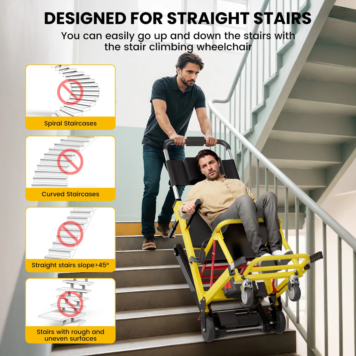 Motorized Track Stair Climbing Wheelchair Lift With Safety Belt