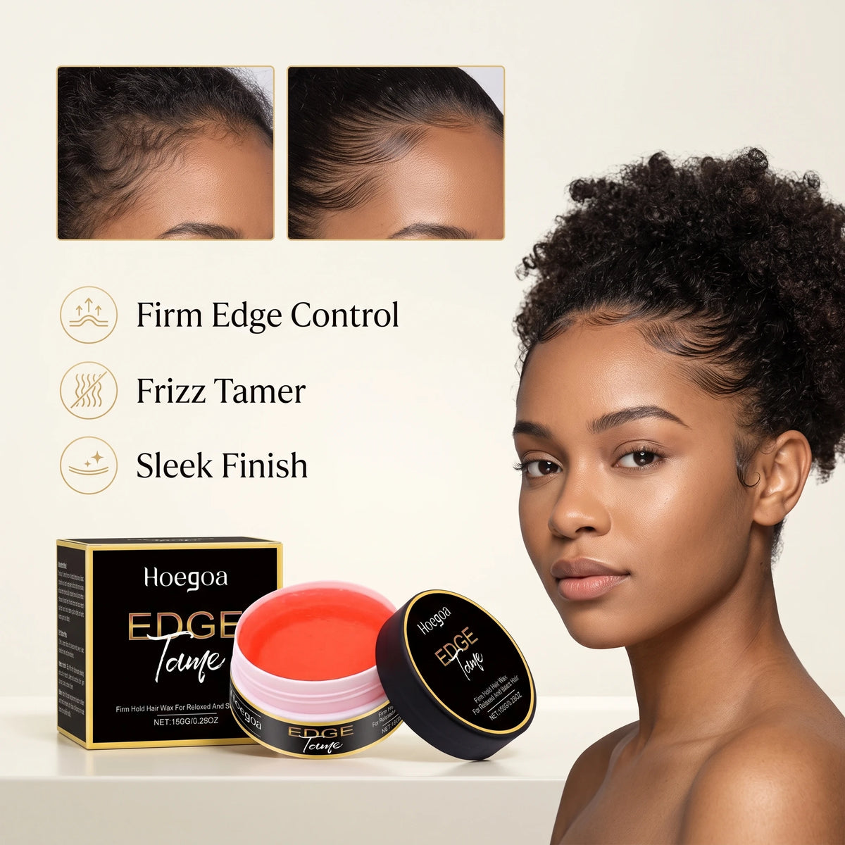 HOEGOA Flyaway Styling Cream for Frizz Control and Smooth Hold