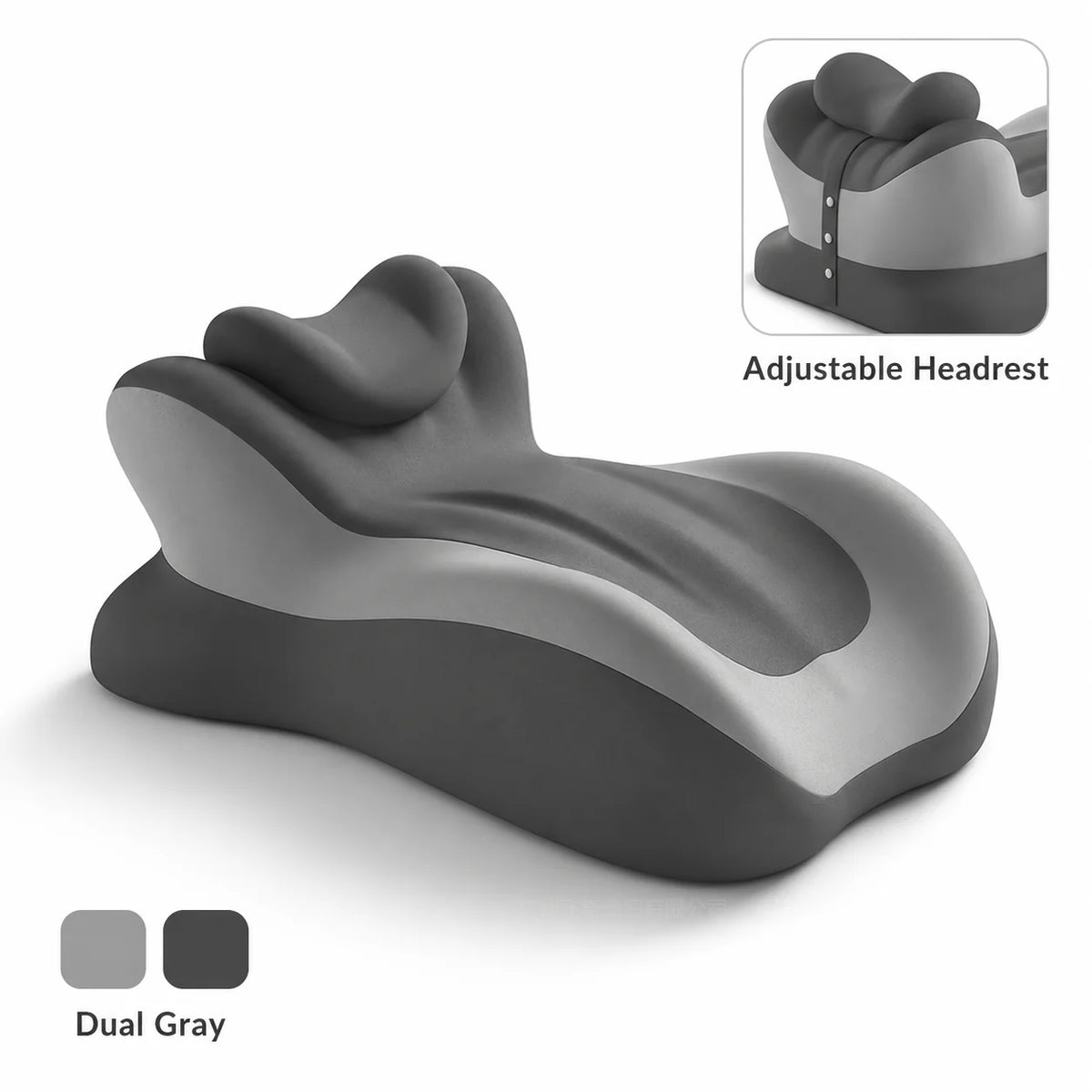 Ergonomic Memory Foam Reading Pillow With Removable Headrest For Bed Comfort