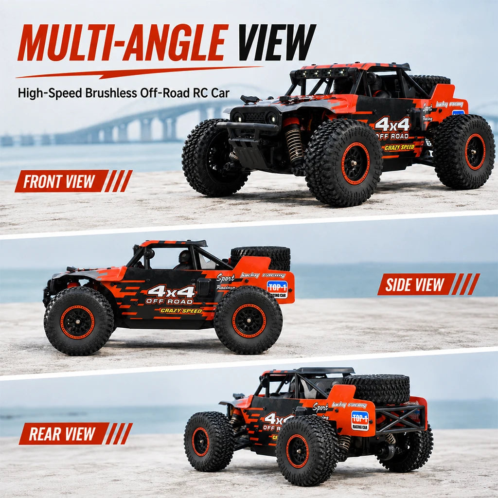 ZNLYRION Brushless 4WD Off Road Monster Truck With LED Lights
