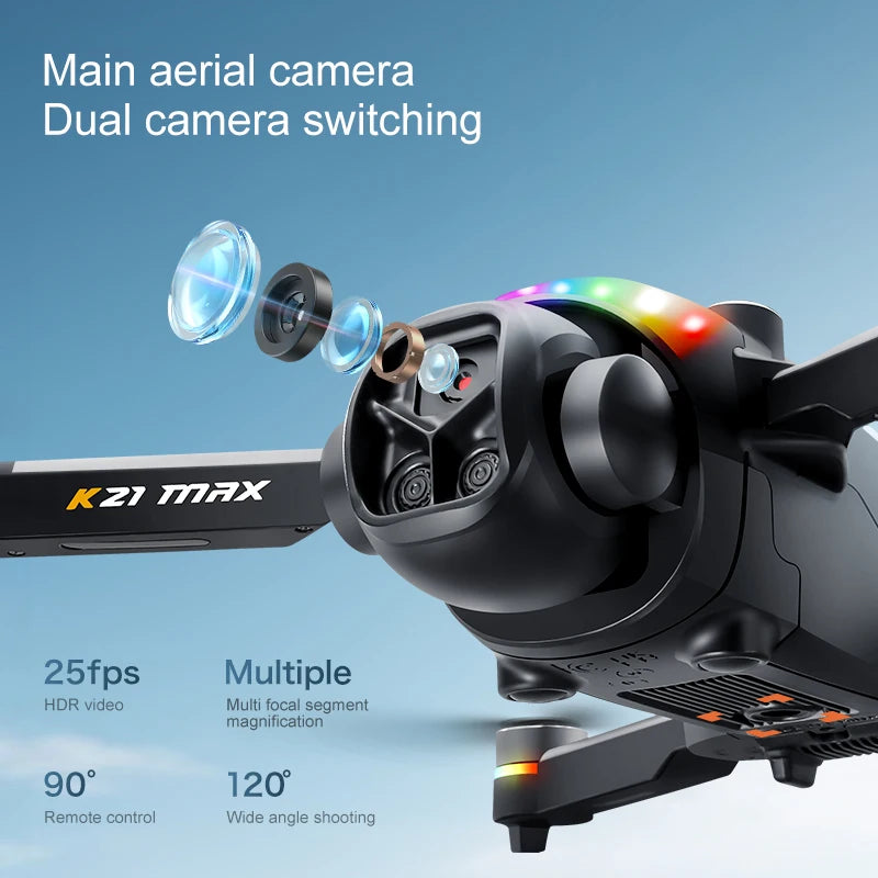 ZNLYRION K21MAX Foldable Brushless RC Drone With Screen Remote