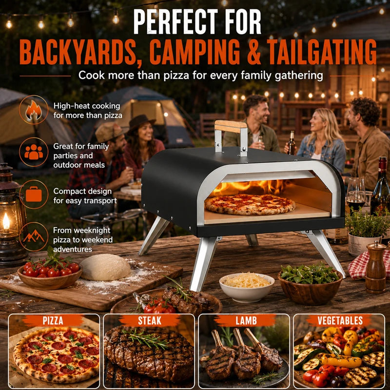 Portable Outdoor Propane Pizza Oven With Pizza Stone
