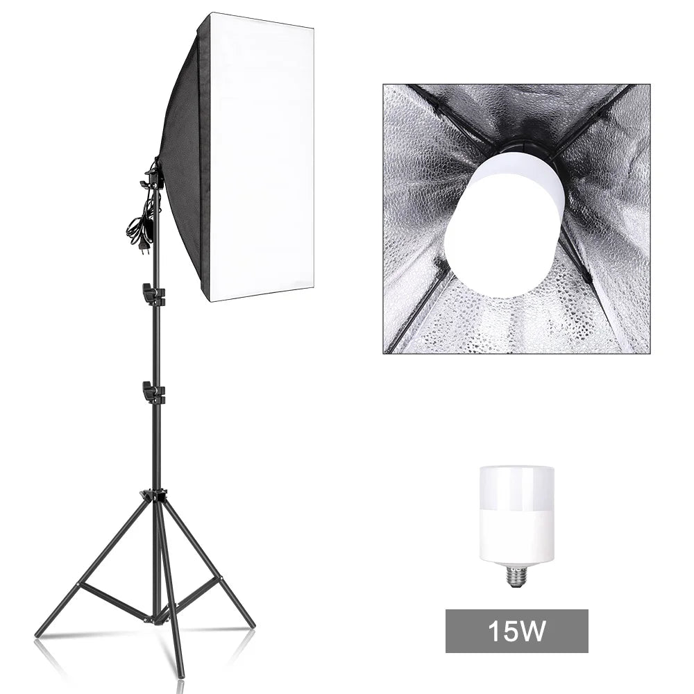 SH Professional Photography Softbox Lighting Kit for Studio Portraits