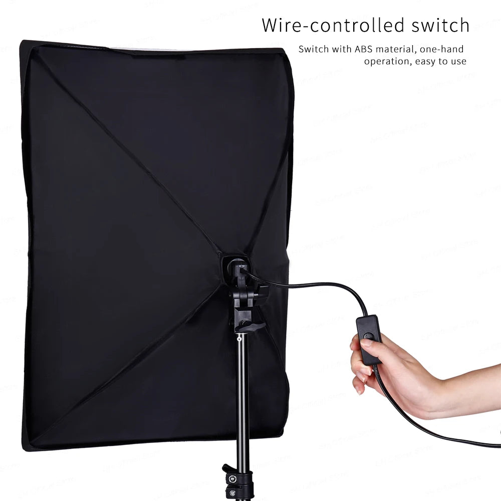 SH Professional Photography Softbox Lighting Kit for Studio Portraits