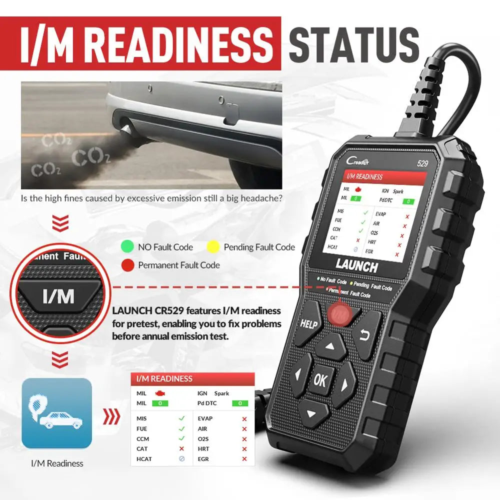 LAUNCH Creader 529 OBD2 Automotive Diagnostic Code Reader