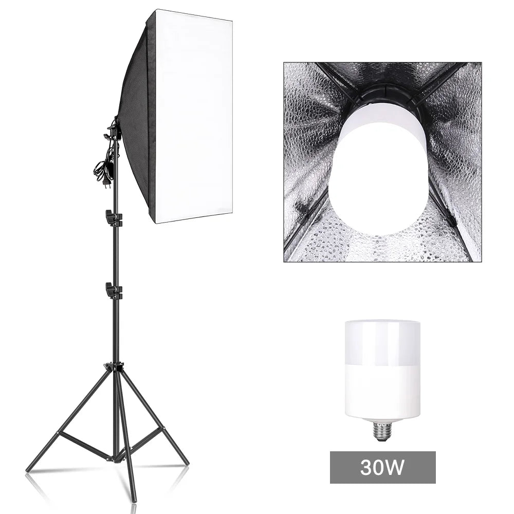SH Professional Photography Softbox Lighting Kit for Studio Portraits