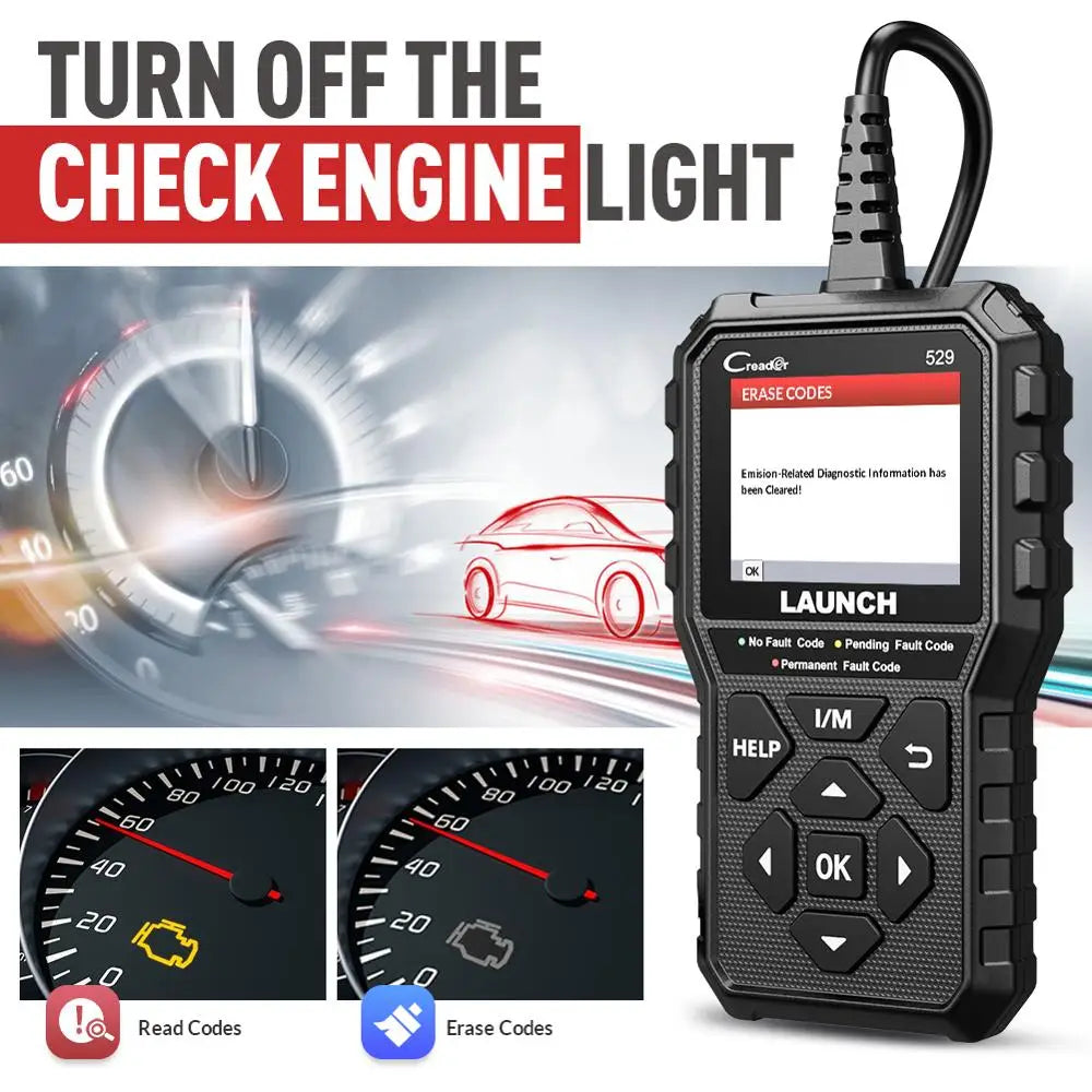 LAUNCH Creader 529 OBD2 Automotive Diagnostic Code Reader