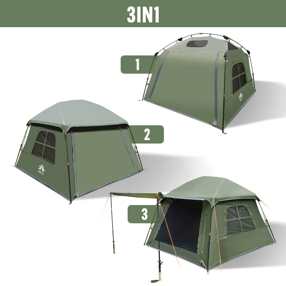 Night Cat Blackout Pop Up Camping Tent With Rainfly Vestibule