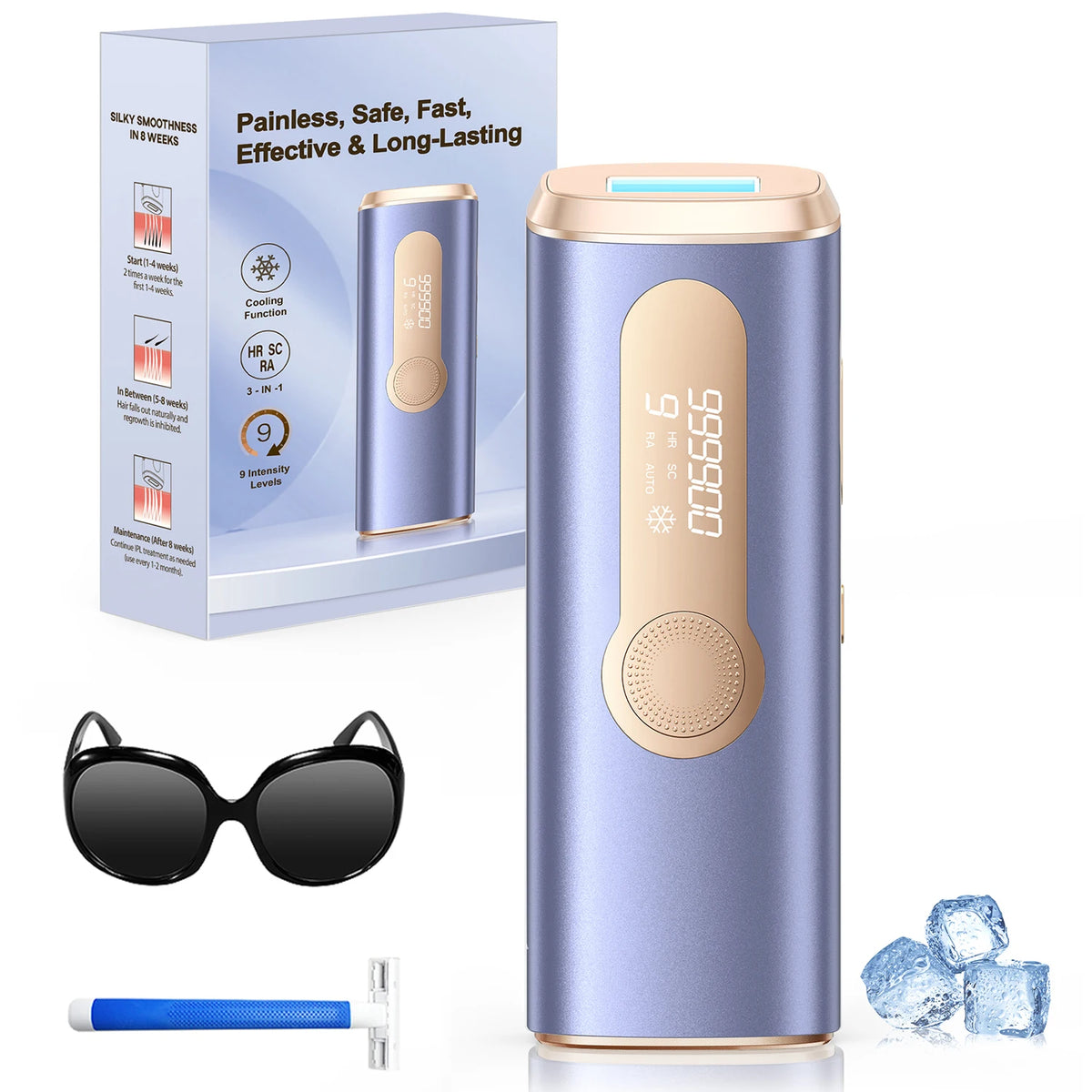 Totmizby IPL Laser Hair Removal Device for Face and Body