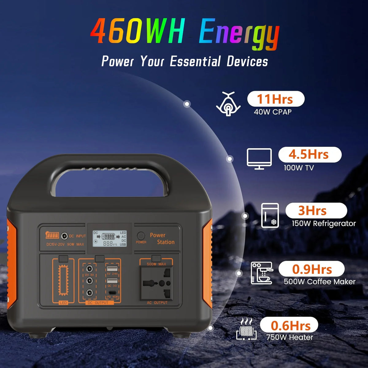 Jsdsolar Portable Solar Power Station With LiFePO4 Battery