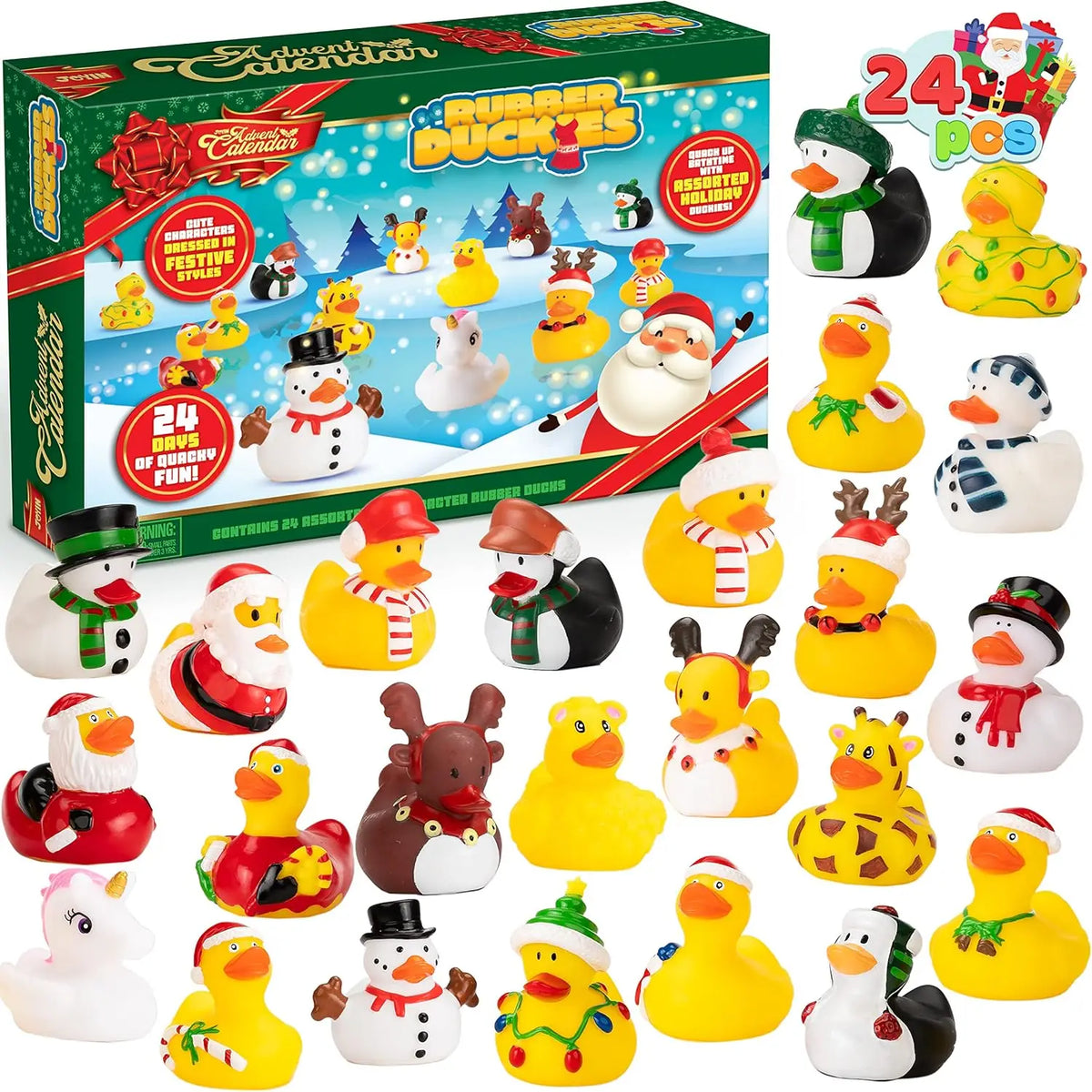 Joyfy Christmas Rubber Ducks, Novelty Toys And Party Favors