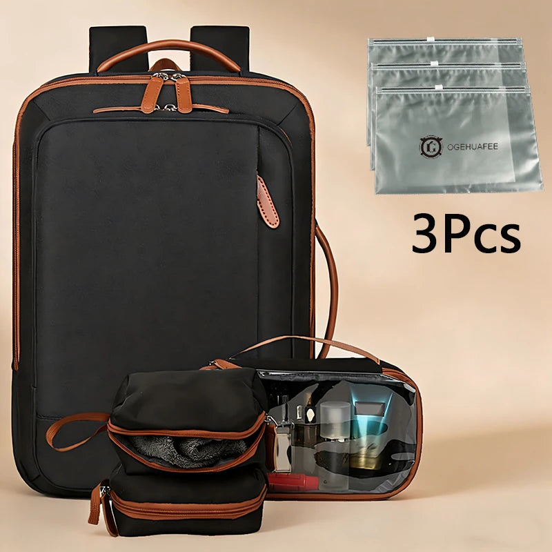 OGEHUAFEE Expandable Travel Laptop Backpack With Storage Bags