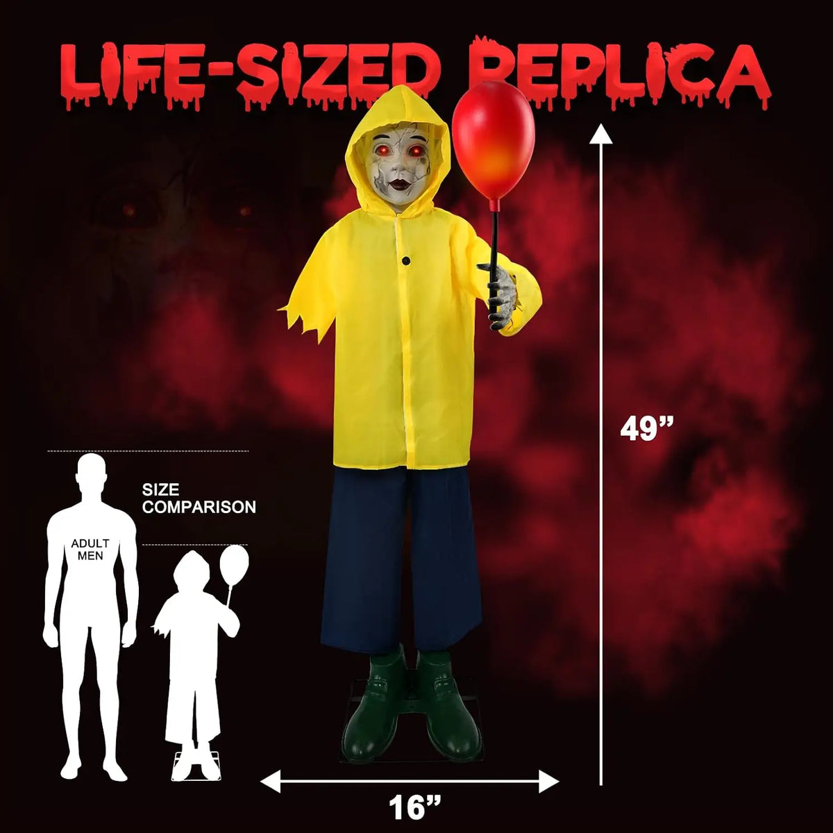 Halloween Animatronic Prop With Sound And Touch Effects