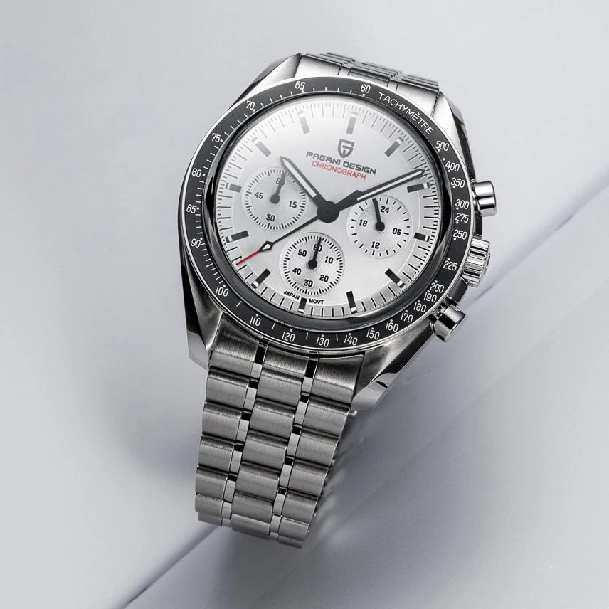 PAGANI DESIGN Men's Quartz Chronograph Sport Watch With Sapphire Glass