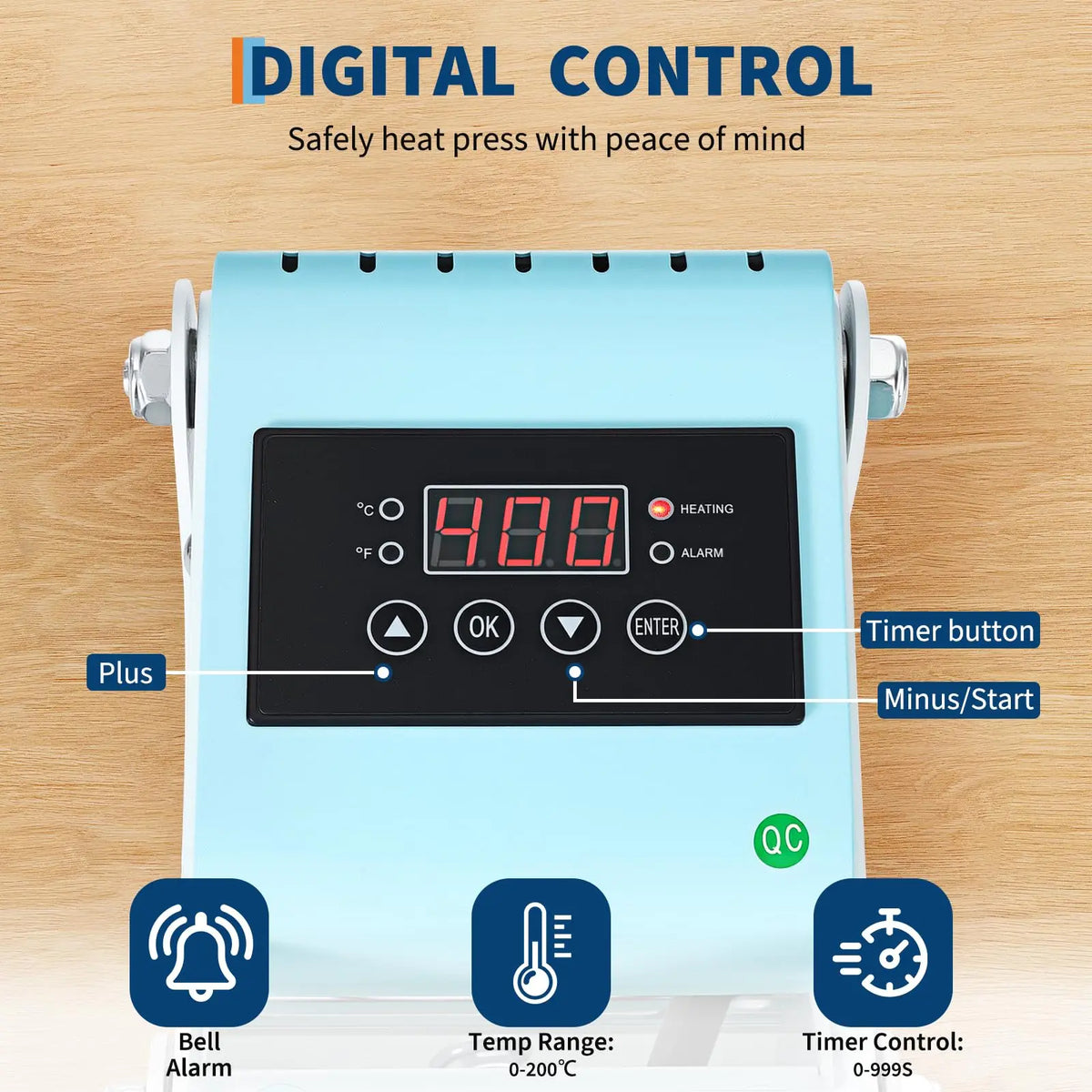 Digital Heat Press Machine for Fast Sublimation and Vinyl Transfers