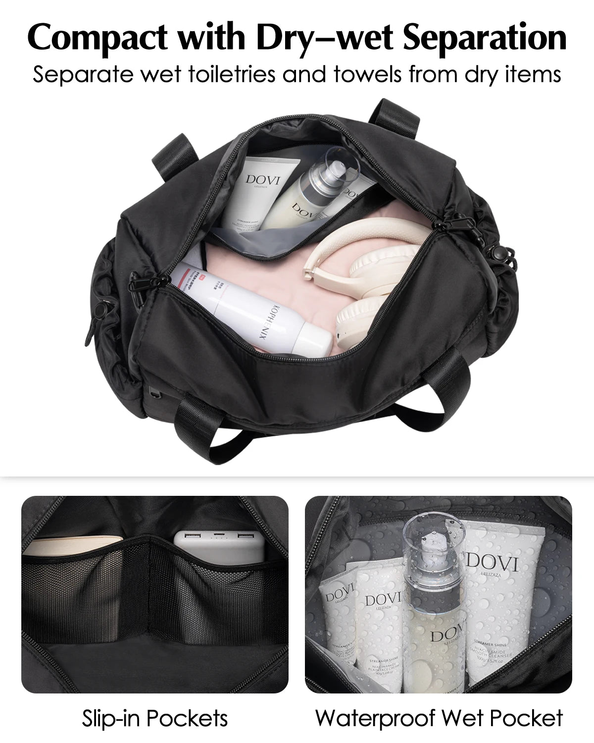 Lightweight Fitness Duffel With Yoga Mat Holder And Wet Pocket