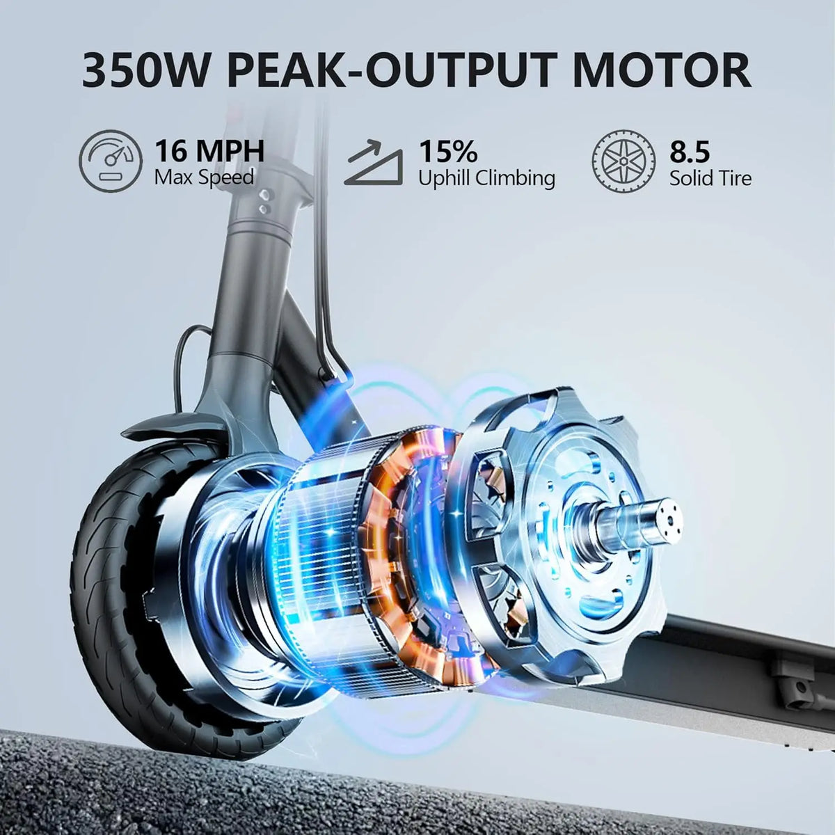 LADPED 350W Folding Electric Scooter With 16 Mile Range
