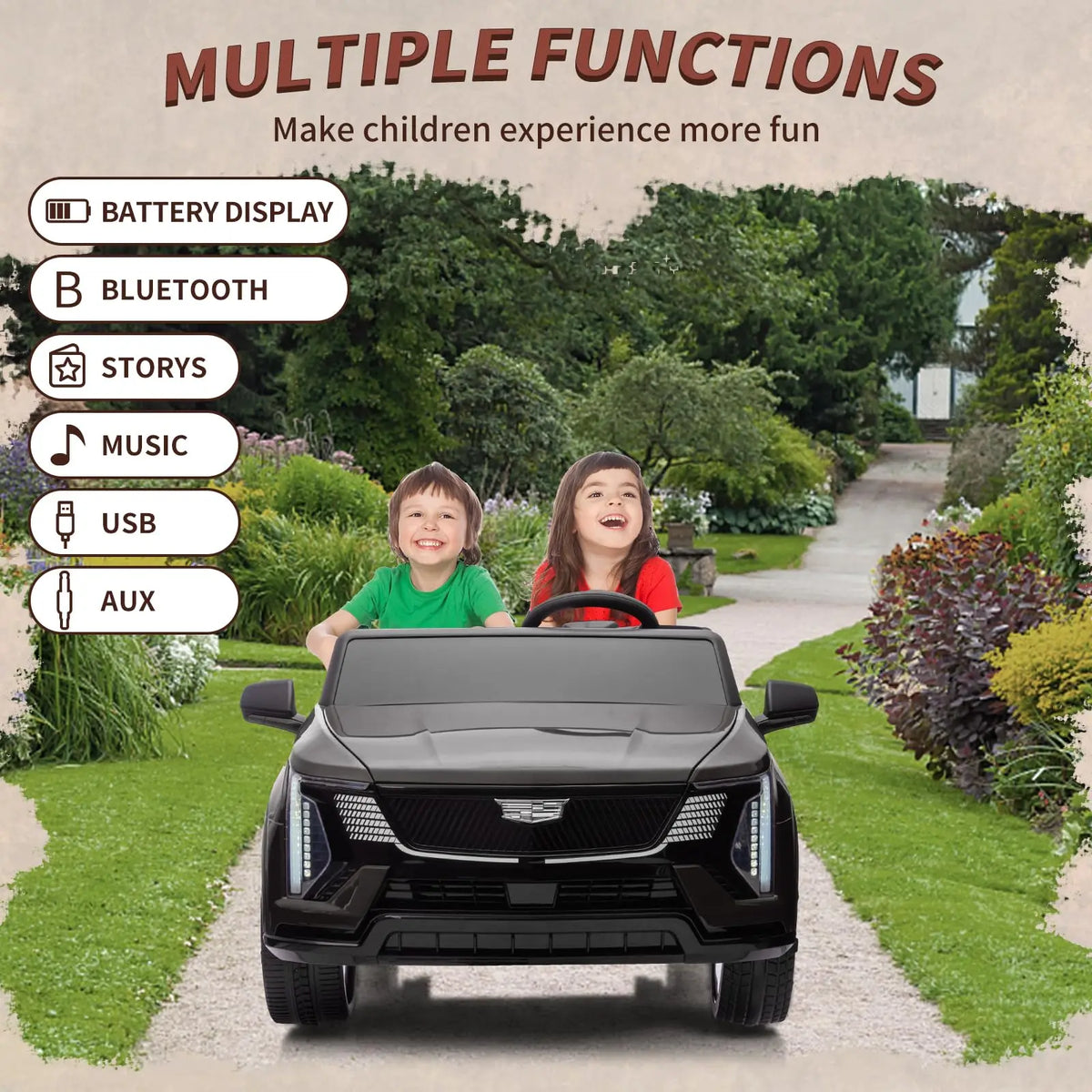 HiMISS Two Seat Kids Ride On Car With Remote Control