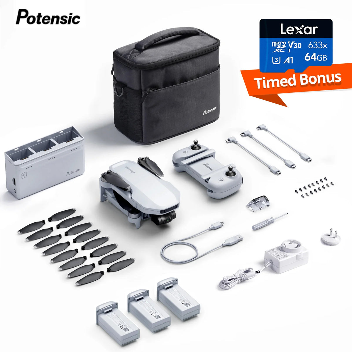 Potensic ATOM 4K GPS Camera Drone With Three Axis Gimbal