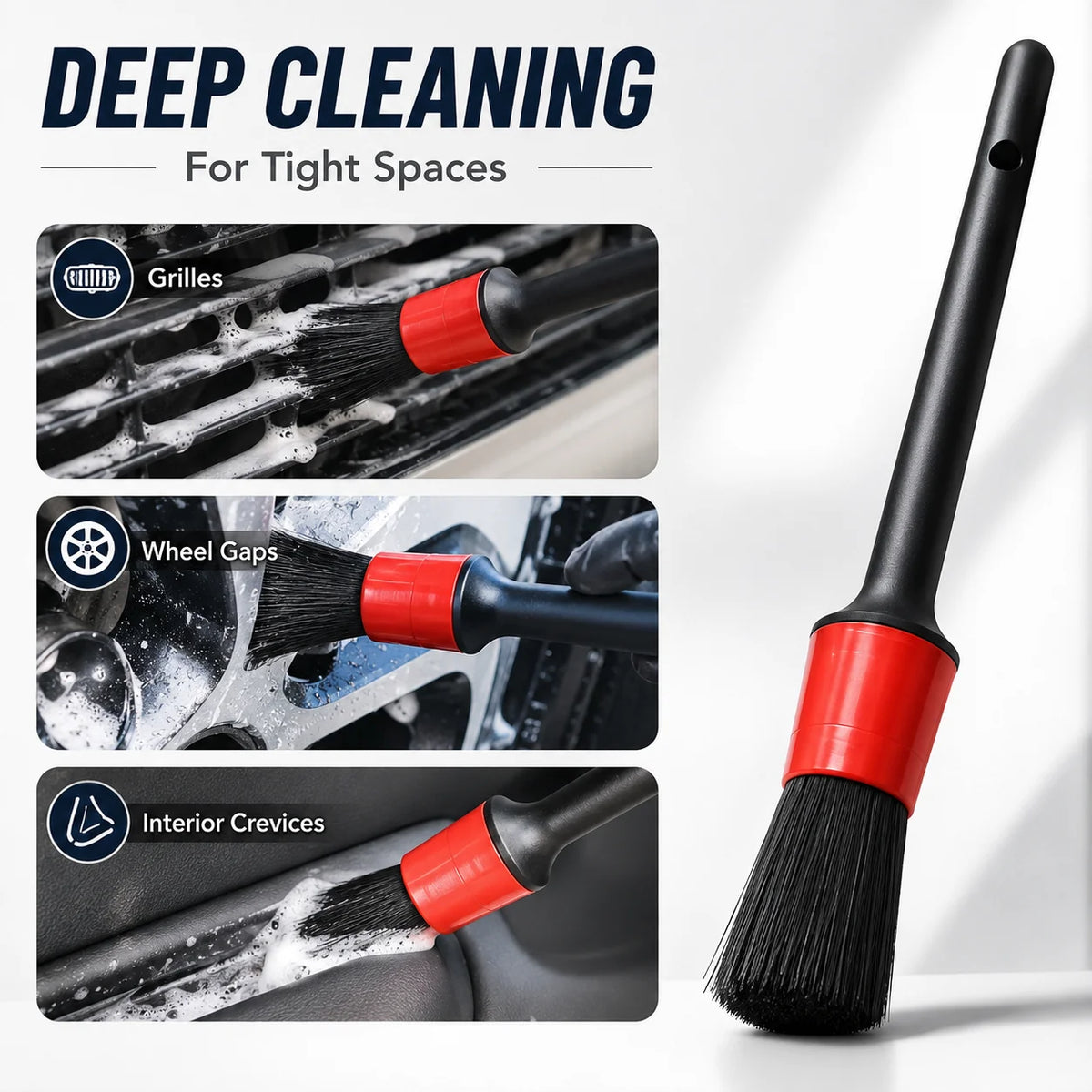 Car Detailing Cleaning Kit With Brushes Towels And Drill Scrubber