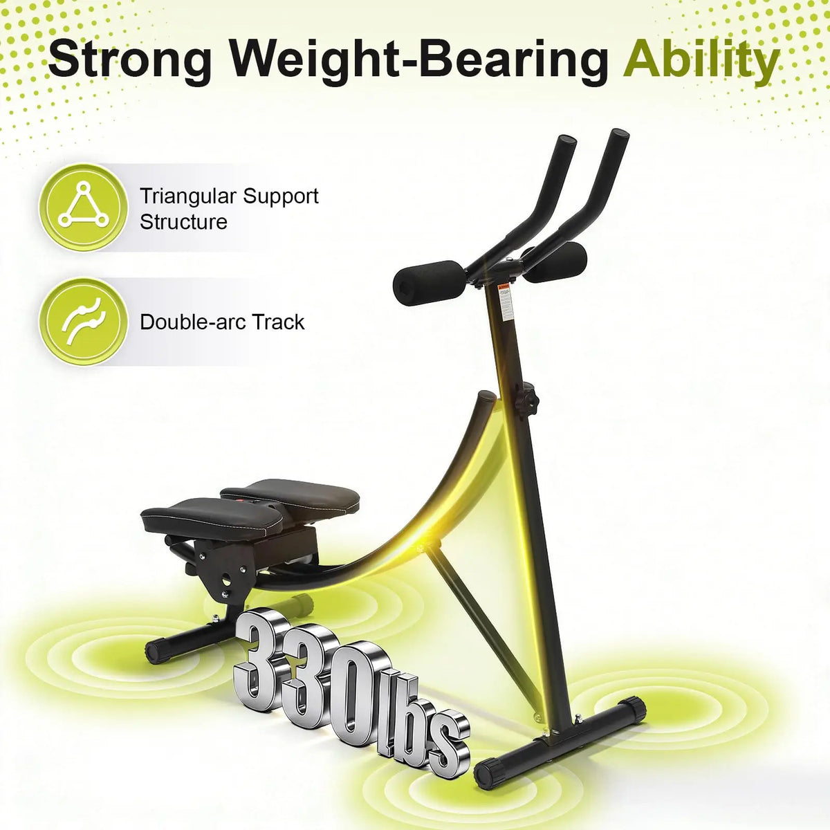 Adjustable Abdominal Crunch Machine With LED Monitor For Core Training