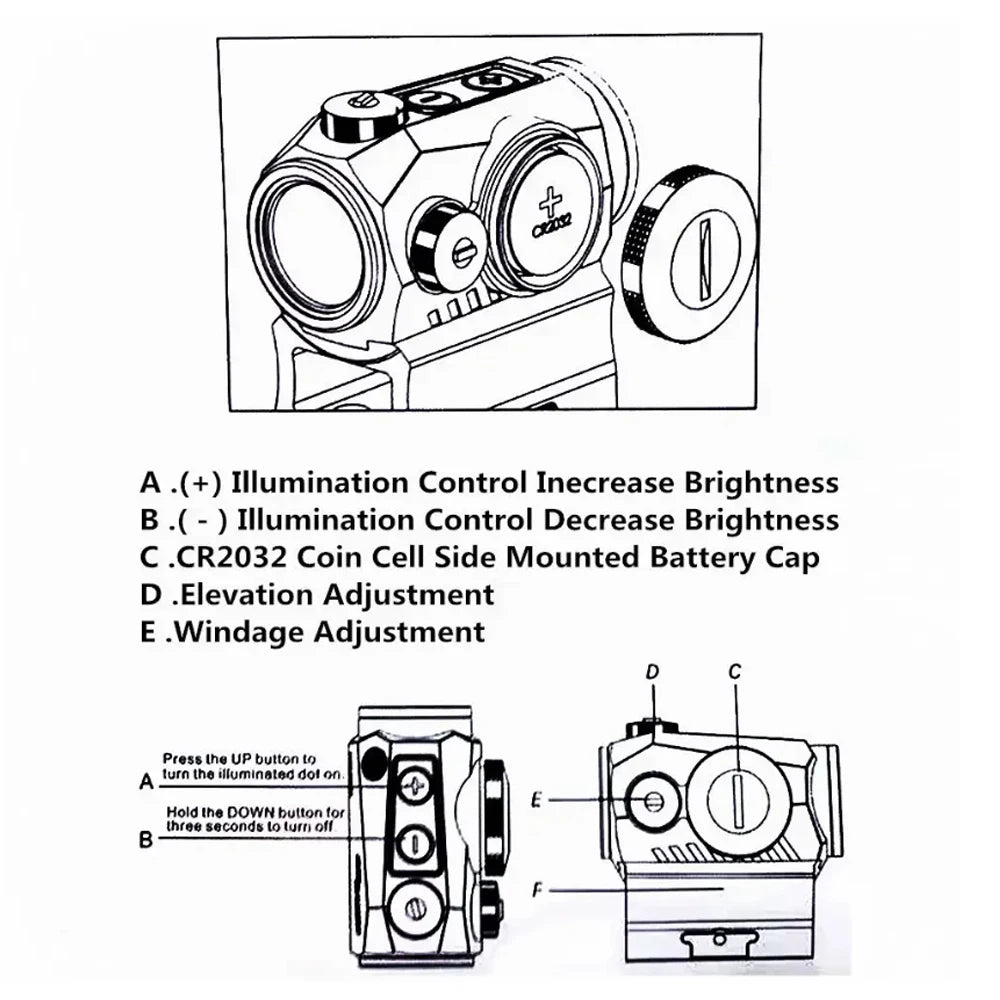 Bestsight Motion Awake Red Dot Sight With Riser Mount
