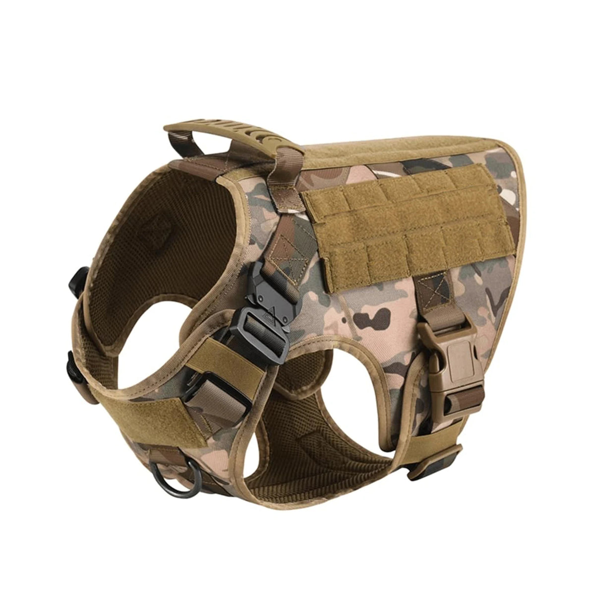 Petravel Tactical Dog Harness With Molle Pouches And Quick Release