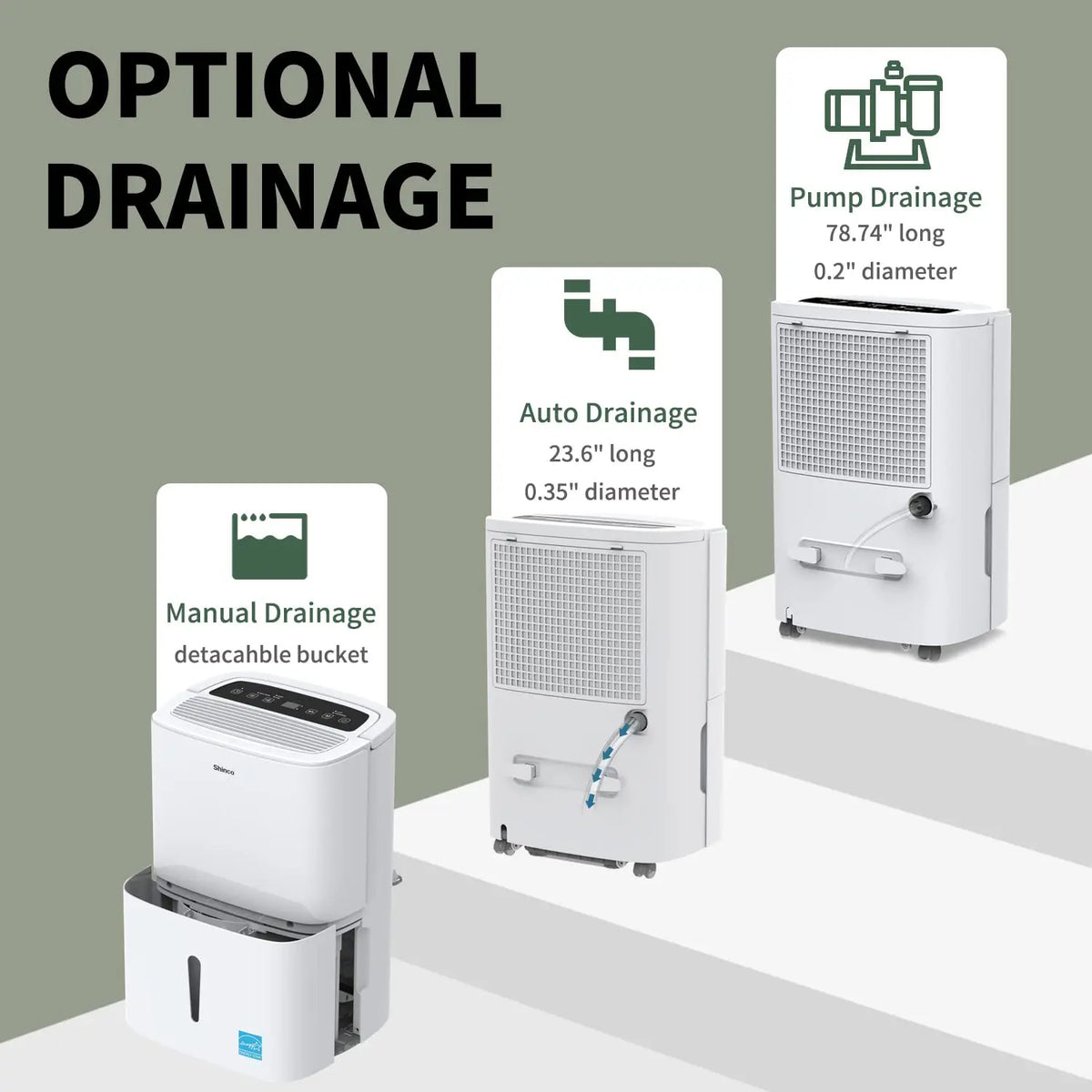 Shinco Energy Star Dehumidifier With Built In Pump