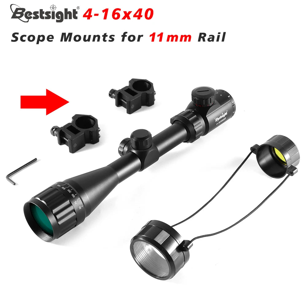 Nabila Illuminated Red Green Dot Adjustable Objective Rifle Scope