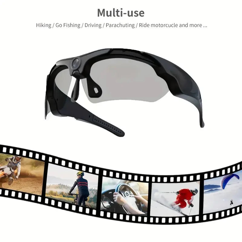 KIDKD 1080P Camera Smart Glasses for Cycling and Outdoor Recording