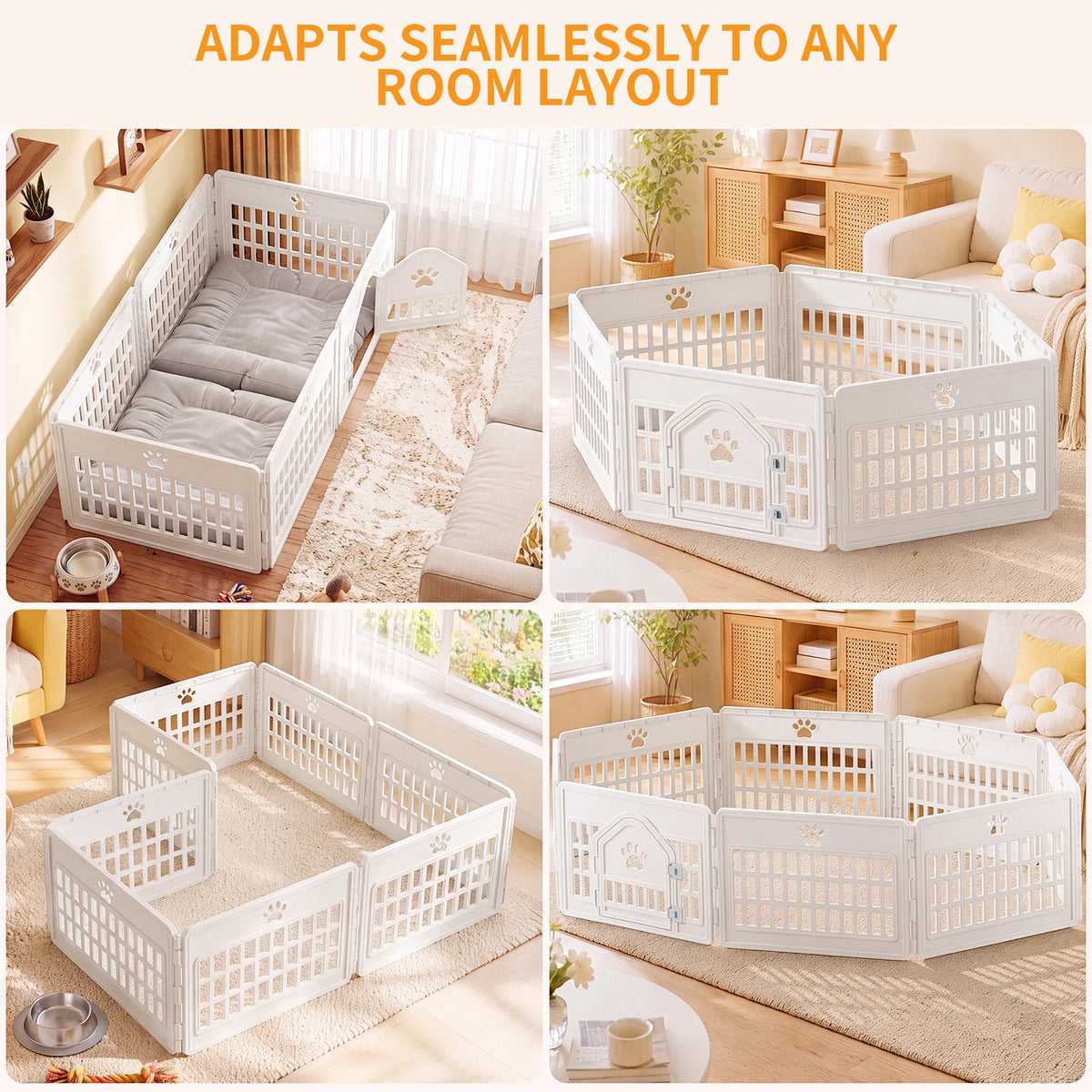MCQ Plastic Expandable Dog Playpen for Indoor and Outdoor Use