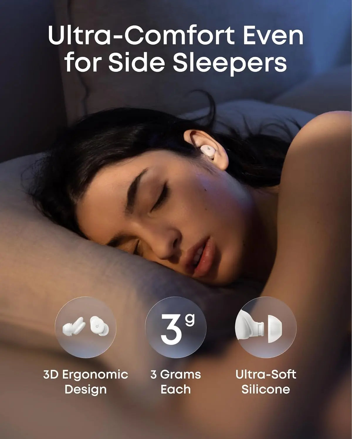 Anker Soundcore Sleep A30 Active Noise Cancelling Wireless Sleep Earbuds