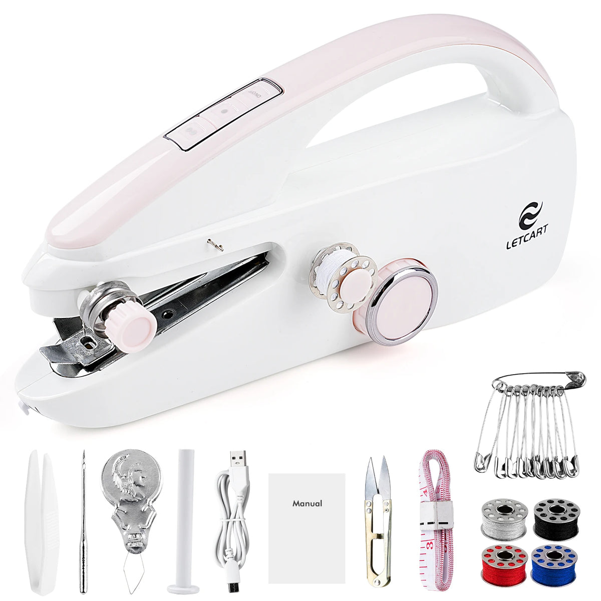 LetCartMaker Portable Electric Sewing Machine With Needlework Kit