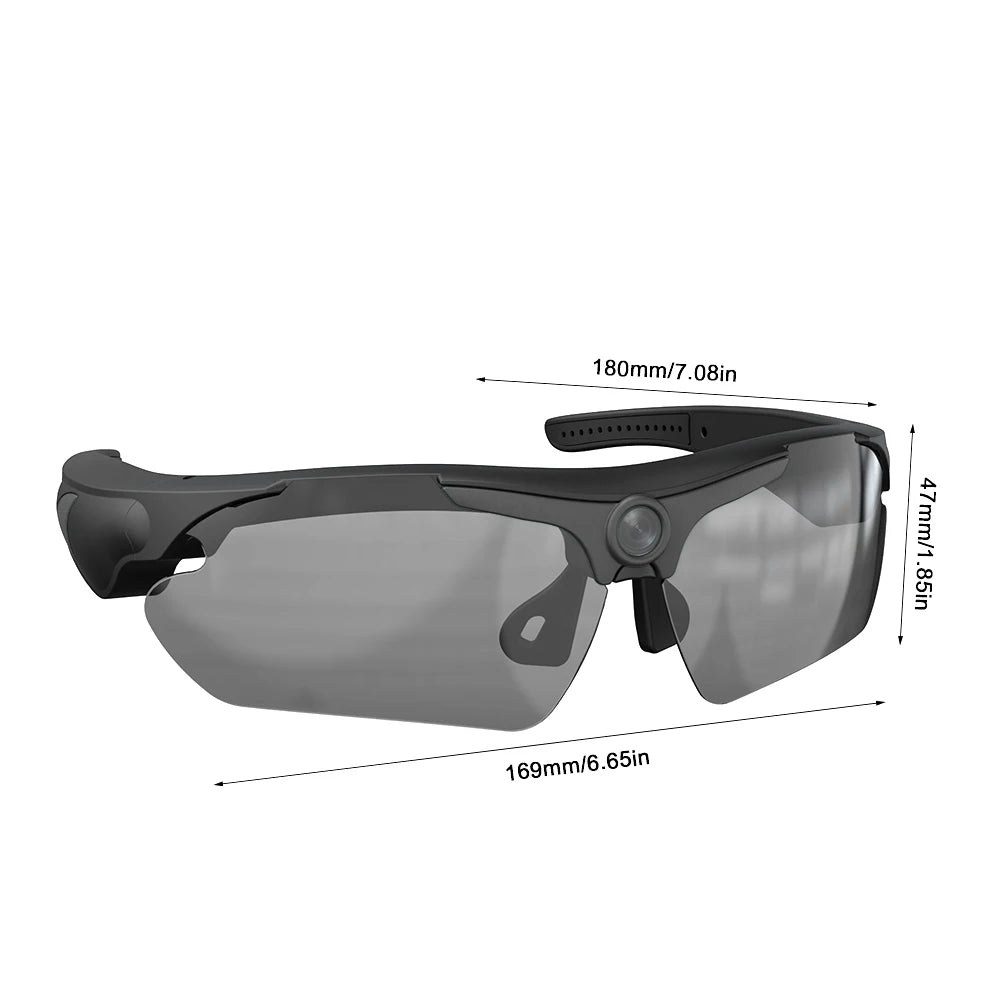 KIDKD 1080P Camera Smart Glasses for Cycling and Outdoor Recording