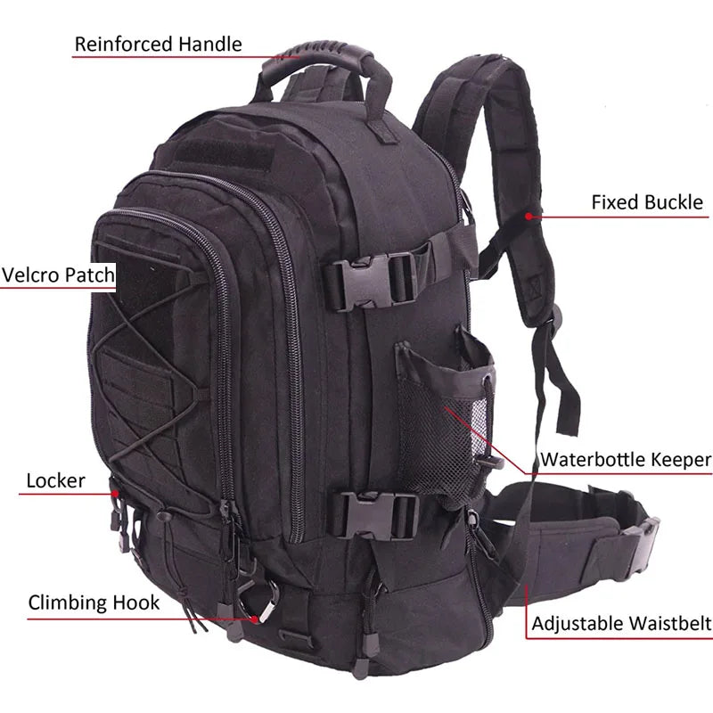 LqArmy Military Backpack With Waterproof Molle Design