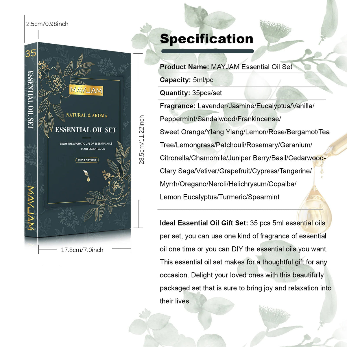 MAYJAM Essential Oil Set for Diffusers and Home Fragrance