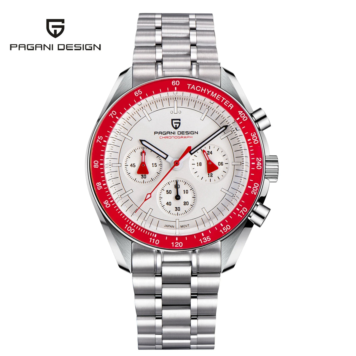 PAGANI DESIGN Men's Quartz Chronograph Sport Watch With Sapphire Glass