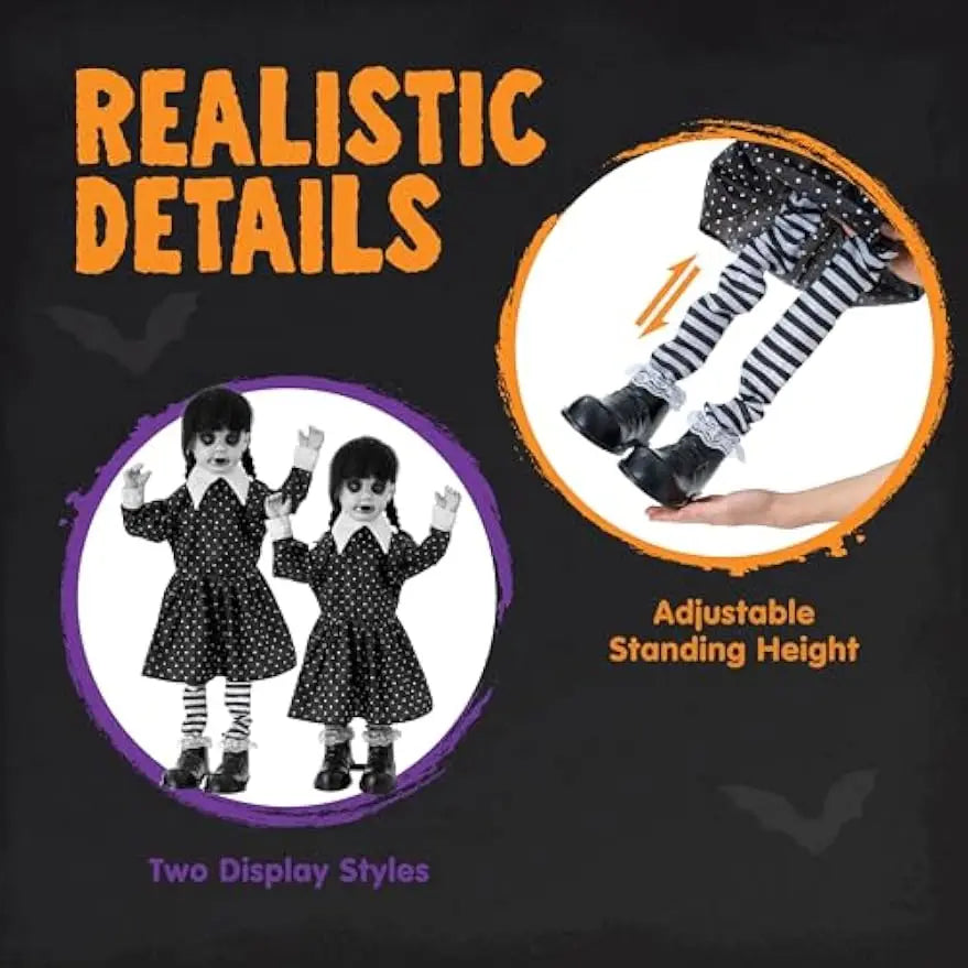 Joyfy Animated Halloween Ghost Doll With Glowing Eyes Spooky Sounds