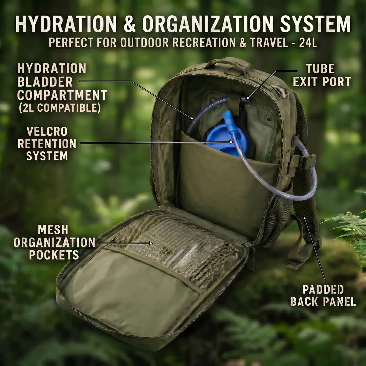 ReFire Gear Molle Backpack for Hiking and Travel