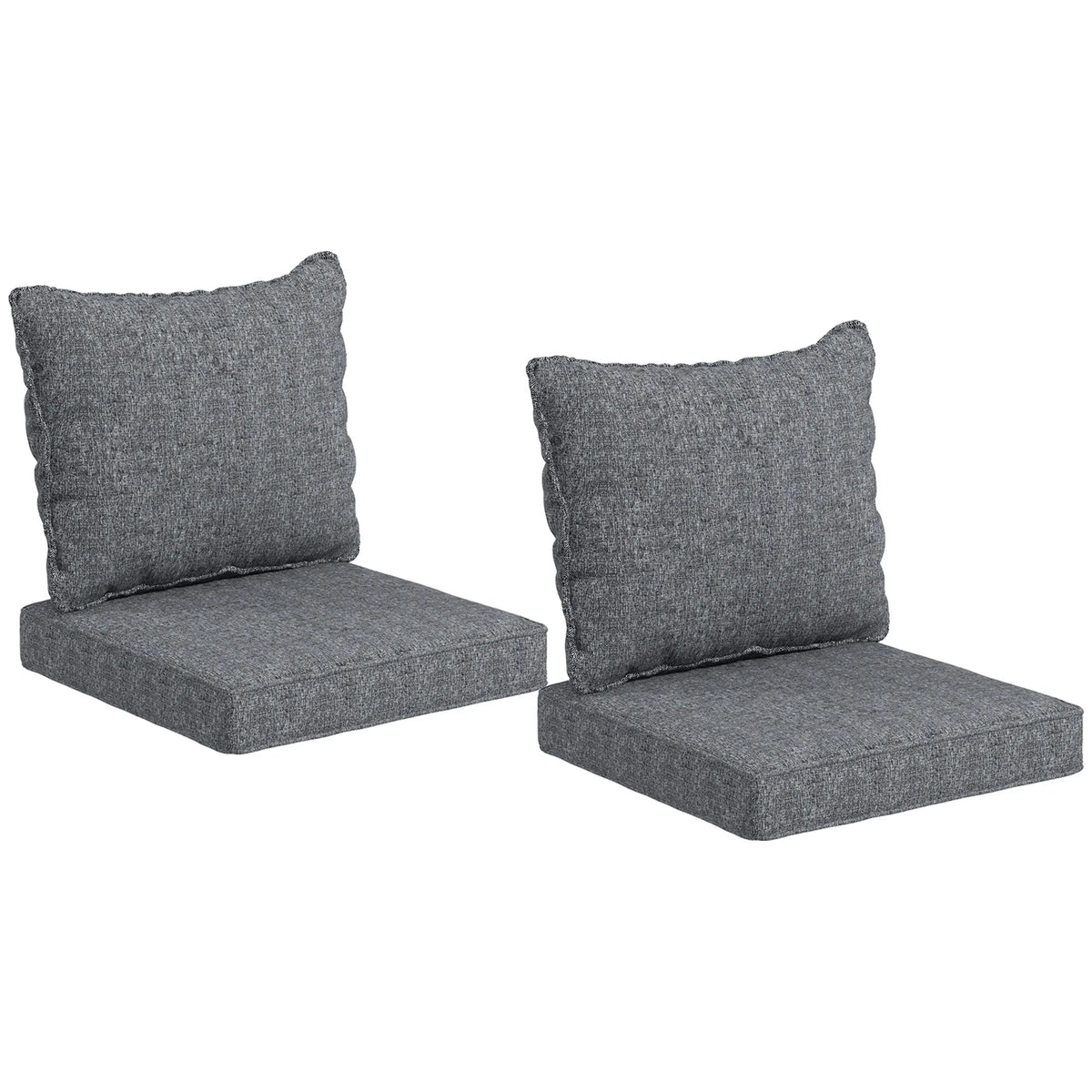 Outsunny Indoor Outdoor Chair Cushion With Backrest For Garden Furniture