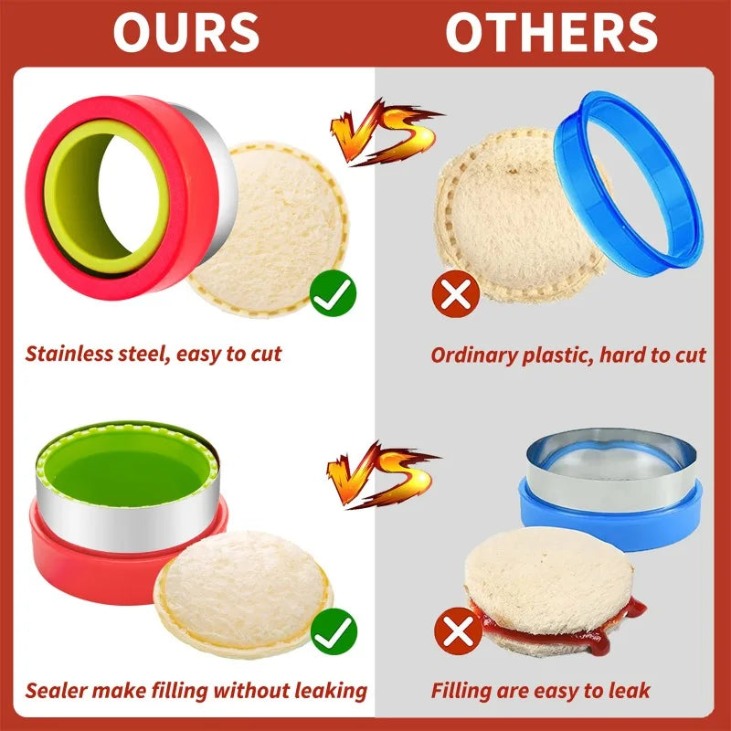 Nifogo Animal Sandwich Cutters Set for Kids Bento Lunch Decorating Tools