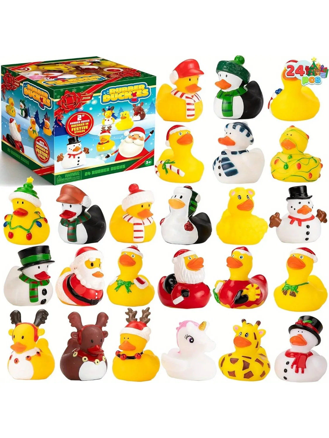 Joyfy Christmas Rubber Ducks, Novelty Toys And Party Favors
