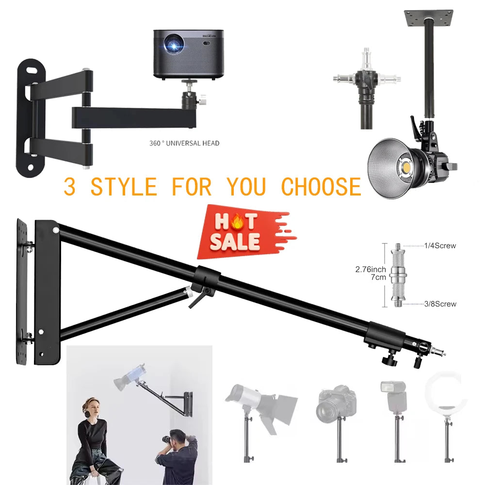 SH Photography Wall Mount Arm Bracket for Studio Lighting
