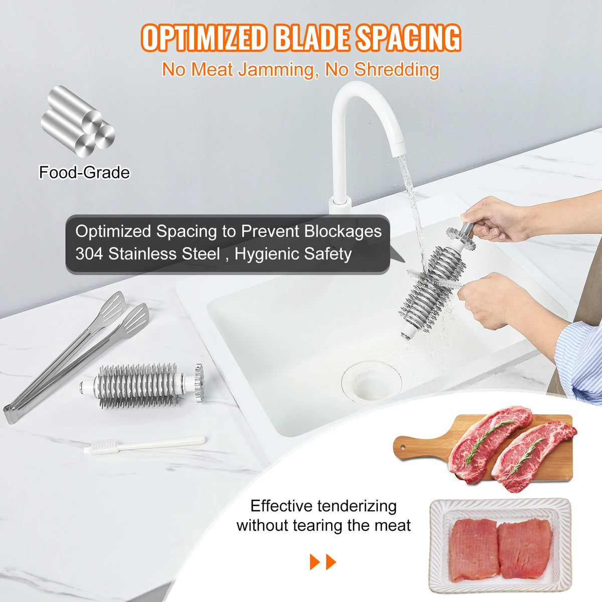 SucceBuy Commercial Electric Meat Tenderizer Machine With 54 Blades